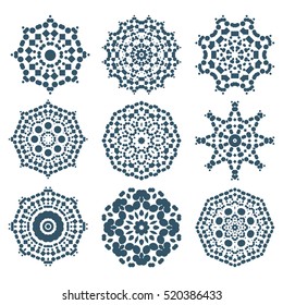 Snowflakes icons set