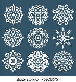 Snowflakes icons set