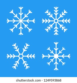 Snowflakes, icons. Vector illustration
