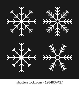 Snowflakes, icons. Vector illustration