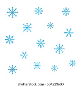 Snowflakes, icons. Vector illustration
