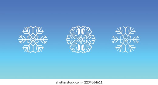 Snowflakes icons. Snowflakes vector set.