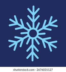 Iconos de copos de nieve. Iconos de copo de nieve de Vector. Copos de nieve azules en estilo de arte de línea de Vector simple caen con gracia sobre un fondo blanco. Icono de Vector de copo de nieve Snowflakes Line Silhouette. Plantilla de copos de nieve.