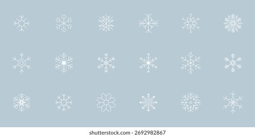 Iconos de copos de nieve. Vector Copo de Nieve. Copos de nieve. Iconos de nieve. Símbolos de nieve. Icono de Vector de copo de nieve