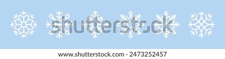 Snowflakes icons. Vector Snowflake. Snowflakes set. Snow icons. Snow symbols. Snowflake vector icon