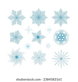 Snowflakes icons. White Snowflake. Snowflakes template. Snow winter. Snowflakes icons. Snowflake vector icon