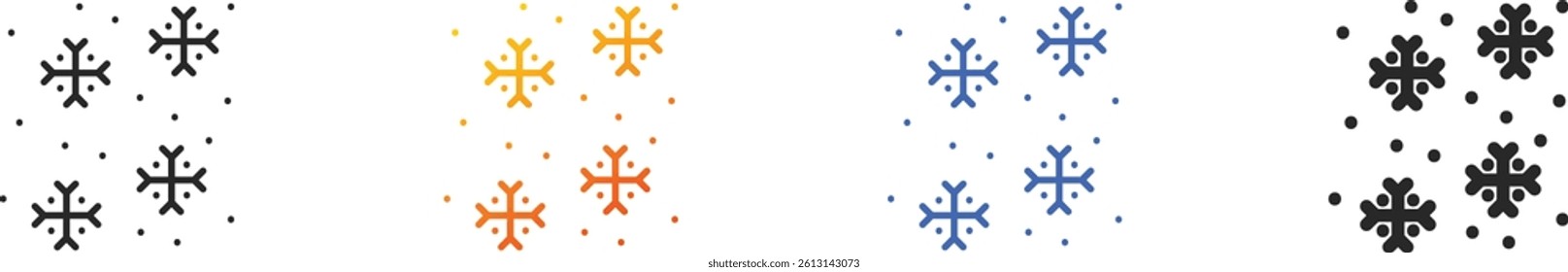 snowflakes icon.Thin Linear, Gradient, Blue Stroke and bold Style Design Isolated On White Background