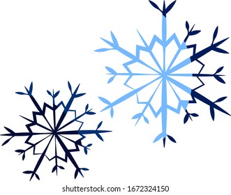 Snowflakes, illustration, vector on white background.