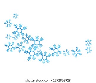 Snowflakes ilustration Template