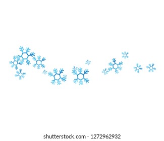 Snowflakes ilustration Template