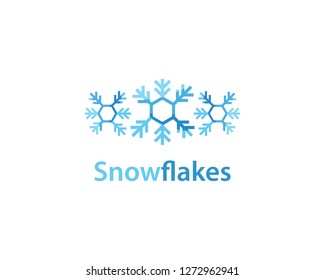 Snowflakes ilustration Template