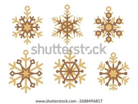 Snowflakes keychain laser cut design