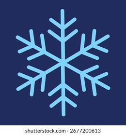 Silueta de línea de copos de nieve. Copo de nieve de Vector azul copo de nieve aislado en el fondo. Plantilla de copos de nieve. Copo de nieve icono de Vector Vector copos de nieve. Vector de diseño de Navidades de copos de nieve. Copo de nieve blanco.