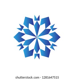 snowflakes logo design, vector