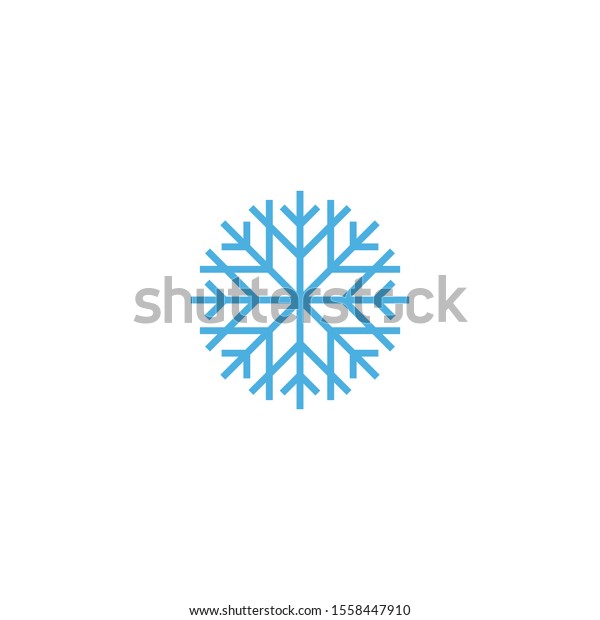 Snowflakes Logo Ilustration Vector Template Stock Vector (Royalty Free