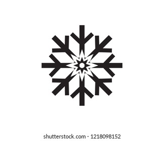 Snowflakes Logo Template illustration