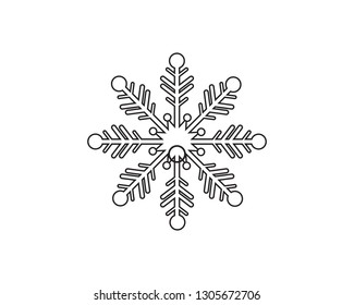 Snowflakes Logo Template Illustration