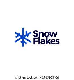 snowflakes logo vector icon illustration