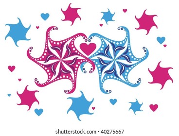 Snowflakes  in love