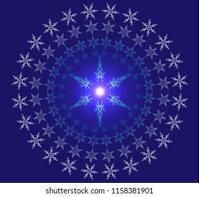 snowflakes mandala abstract