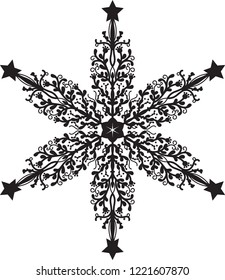 Snowflakes mandala illustrator design isolate on white background for decorate winter holiday concepts