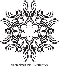 Snowflakes mandala illustrator design isolate on white background for decorate winter holiday concepts