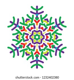 Snowflakes mandala vector illustration
isolate on white background