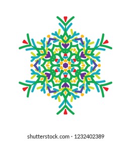 Snowflakes mandala vector illustration
isolate on white background