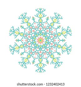 Snowflakes mandala vector illustration
isolate on white background