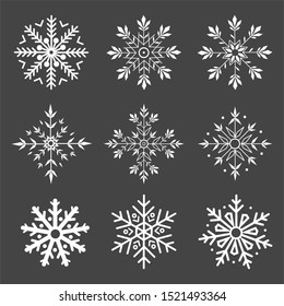 snowflakes for New Year holidays, vector design