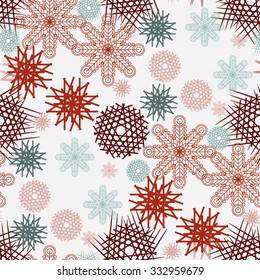 The snowflakes are on the background. Snow. Winter. Christmas