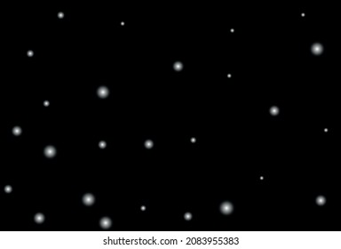 Copos de nieve en un fondo negro. Vector