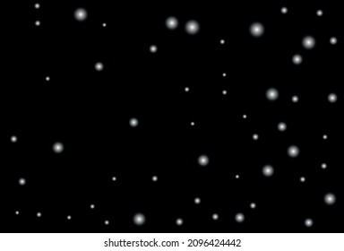 Snowflakes on a black background. Vector illustration.