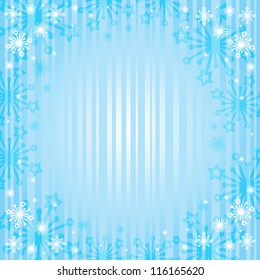 snowflakes on  blue background