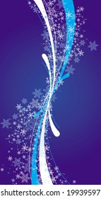 snowflakes on a blue background