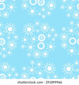 Snowflakes on a blue background.