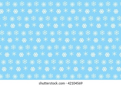 Snowflakes on a blue background