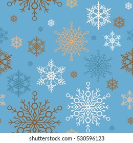 Snowflakes on a blue background