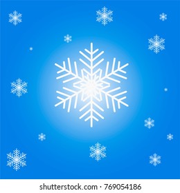 
snowflakes on a blue background