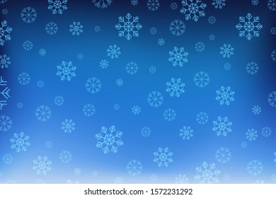 Snowflakes on a blue background. Christmas background.
