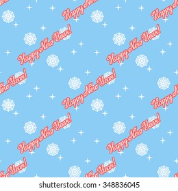 Snowflakes on a blue background. Seamless illustration