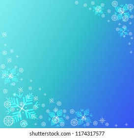 snowflakes on blue background, vector illustration