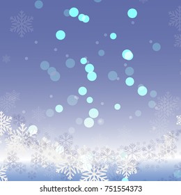 snowflakes on blue background vector