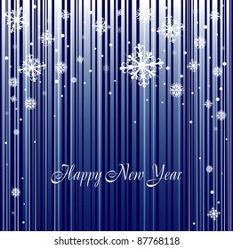 Snowflakes on blue background, vector