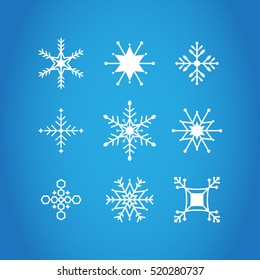 Snowflakes on blue background,snow vector