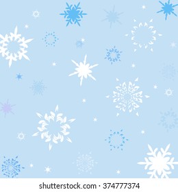 snowflakes on blue background,vector illustration