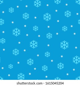 copos de nieve en el patrón vectorial transparente azul 