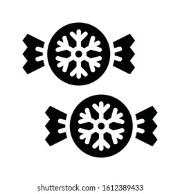 snowflakes on candies related sweets and candy vector in solid design