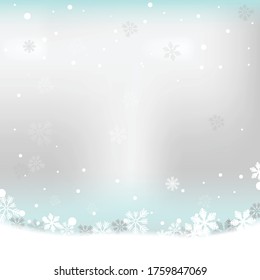 Snowflakes on christmas and new year pattern vector.
