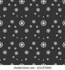 Snowflakes on dark background abstract vector